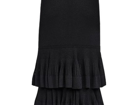 Black Story Ruffle Skirt Fashion