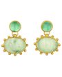 Variscite Water and Tourmaline Earrings on Sale