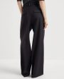 Black High Rise Straight Tropical Pant Cheap