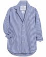 Thin Navy Stripe Eileen Button Up Shirt Online