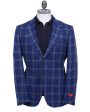 Bright Blue Plaid Sportcoat For Cheap