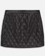 Black Quilted Leather Skirt Online