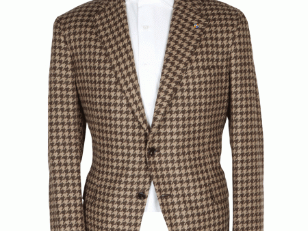 Brown and Tan Houndstooth Sportcoat Online