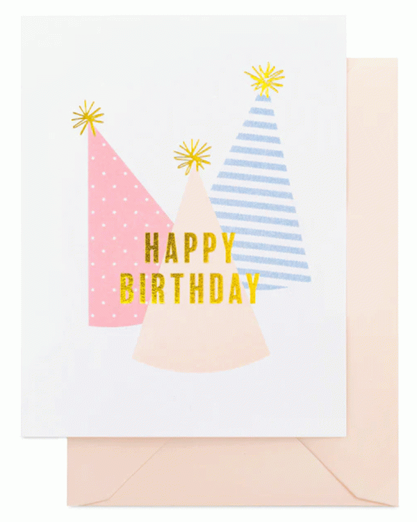 Birthday Hats Card Online Sale