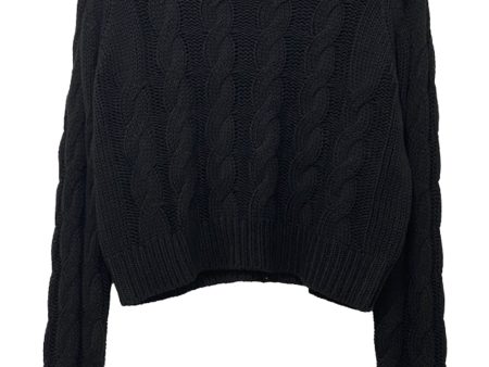 Black Cable Knit Sydney Sweater Online now