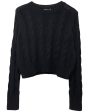 Black Cable Knit Sydney Sweater Online now