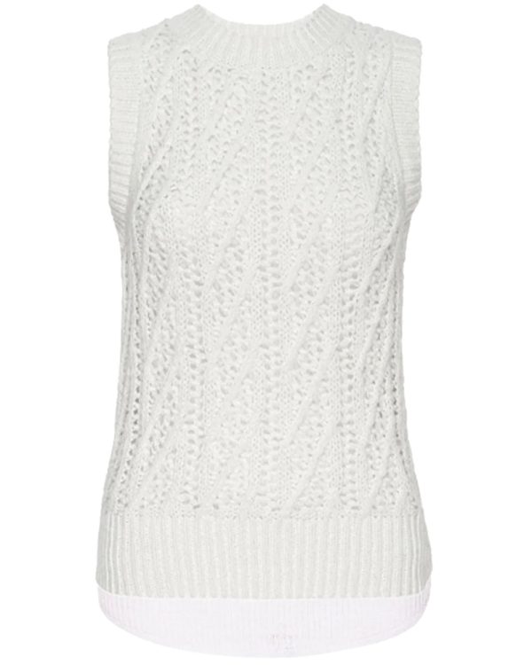 Salt White Otto Layered Tank Cheap