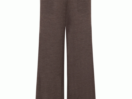 Wide Leg Pant in Heather Brown Online