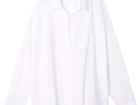 White Henry Long Sleeve Shirt For Discount