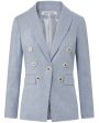 Blue Oasis Pinstripe Gaya Dickey Jacket For Sale