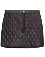 Black Quilted Leather Skirt Online