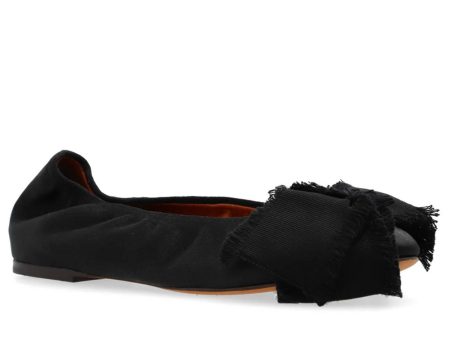 Bow Detail Ballet Flat in Black Supply