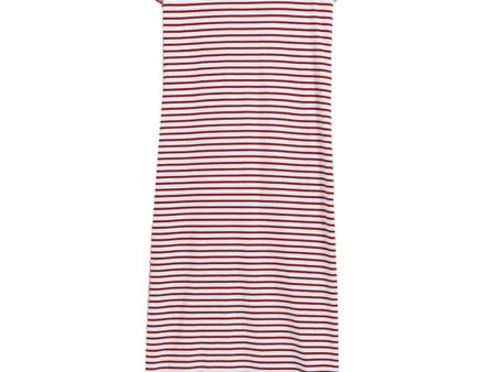 White and Double Decker Red Stripe Harper Maxi Tee Dress on Sale