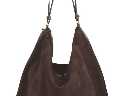 Ana Suede Hobo Bag in Coffee Online Sale