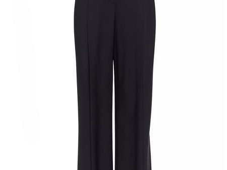 Black High Rise Straight Tropical Pant Cheap