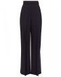 Black High Rise Straight Tropical Pant Cheap