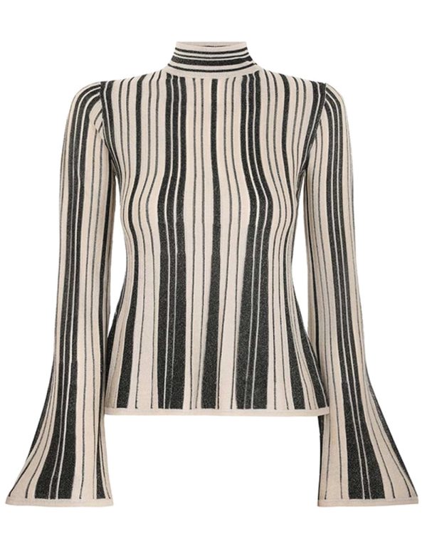 Black and Gold Metallic Stripe Story Top Supply