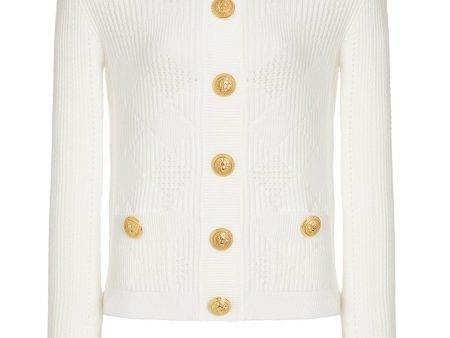 Blanc Knit Vichy Cardigan Supply