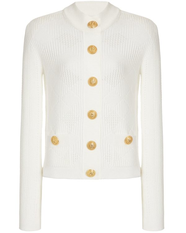 Blanc Knit Vichy Cardigan Supply