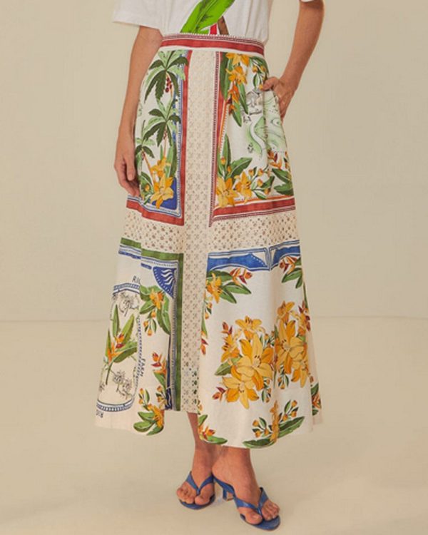 Tropical Destination Midi Skirt Sale