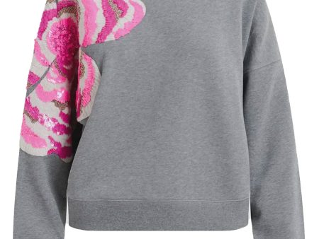 Hurricane Grey Gag Sequin Sweatshirt Online