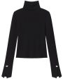 Black Jett Cable Knit Turtleneck Online Hot Sale