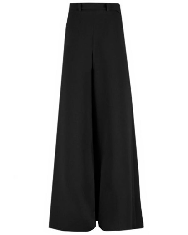 Black Georgette Belted Juno Trouser For Discount