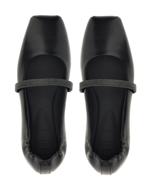 Monili Ballet Flats in Black on Sale