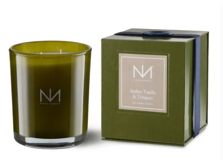 Amber, Vanilla & Tobacco Candle Hot on Sale