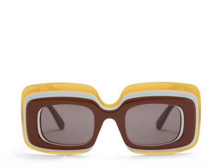 Multilayer Rectangular Sunglasses Cheap