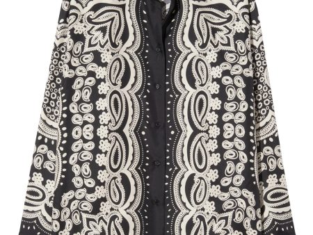 Black and Ivory Printed Alfie Shirt Online now