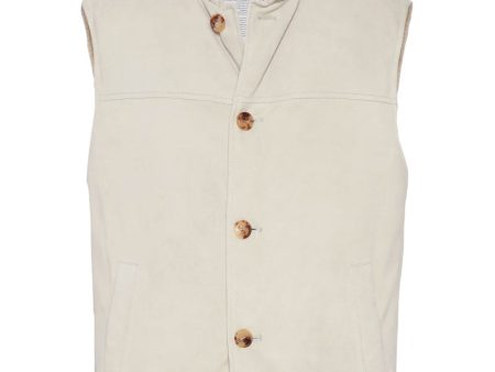 Beige Suede Vest Online Hot Sale