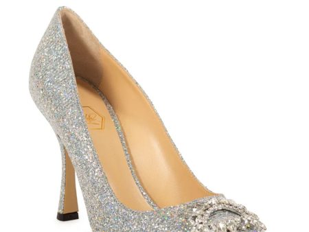 Lirum Glitter 90 Pumps in Silver Sale