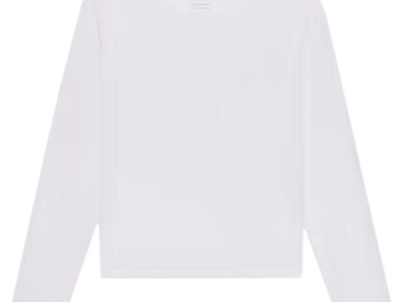 White Long Sleeve Baby Tee Online