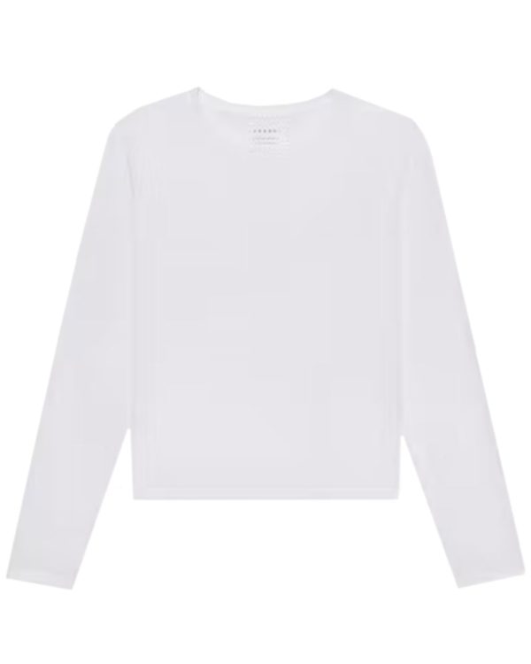 White Long Sleeve Baby Tee Online