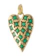 Medium Emerald Heart Pendant For Sale