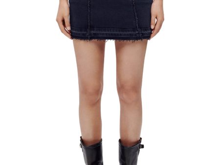 Tube Denim Mini Skirt in Blaken Blue Hot on Sale