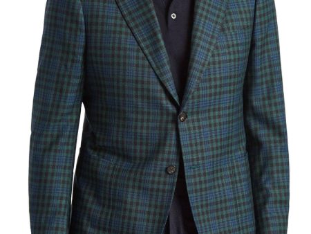 Blue and Green Capri Plaid Sportcoat For Cheap