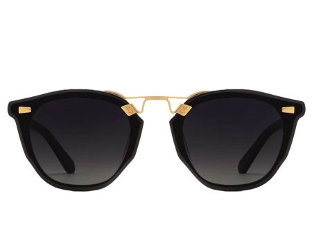 Beau Nylon Sunglasses in Black and Shadow For Cheap