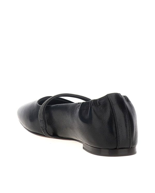 Monili Ballet Flats in Black on Sale