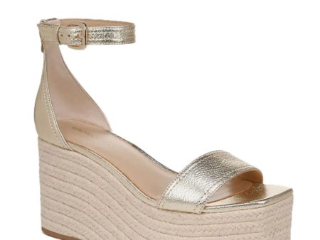 Giana Platform Wedge in Platinum Sale