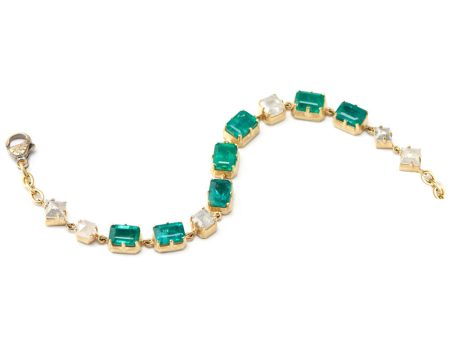 Emerald and Diamond Bracelet For Cheap