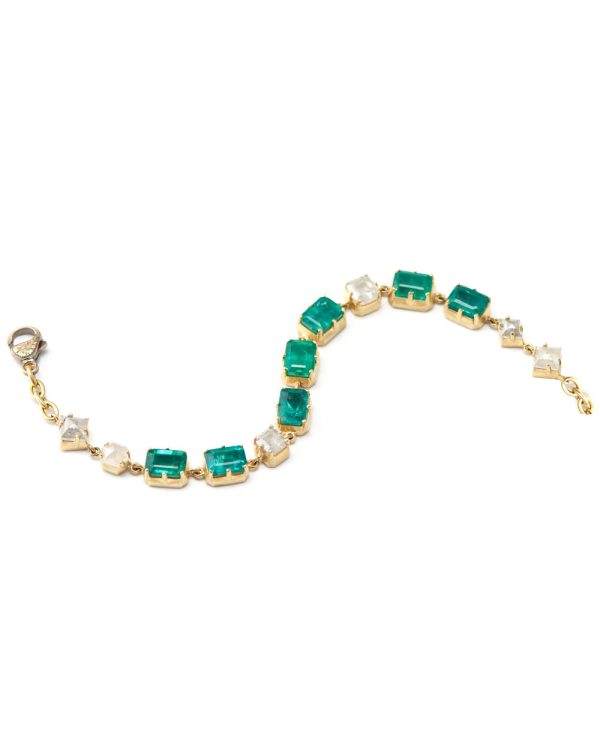 Emerald and Diamond Bracelet For Cheap