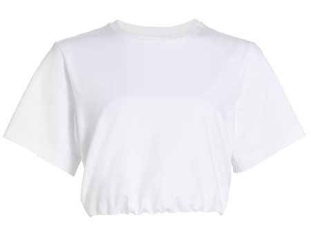 White Short Sleeve Cropped Jojo T Shirt For Cheap