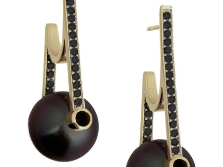 Black Pearl Diamond Earrings Cheap