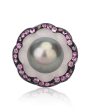 Tahitian Pearl and Pink Sapphire Ring Sale