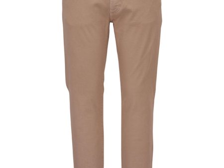 Beige Stretch 5 Pocket Pant For Cheap