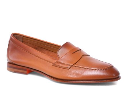 Famed Leather Loafer in Light Brown For Discount