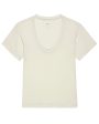 Washed White U Neck Tee Supply