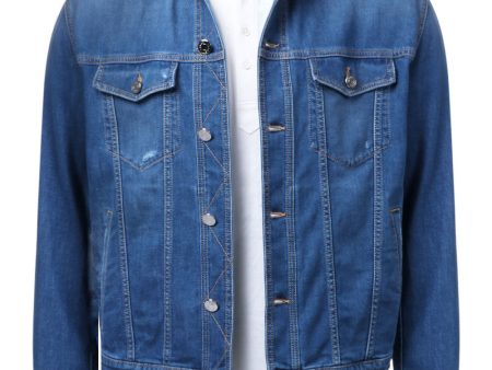 Trucker Blue Denim Jacket Cheap